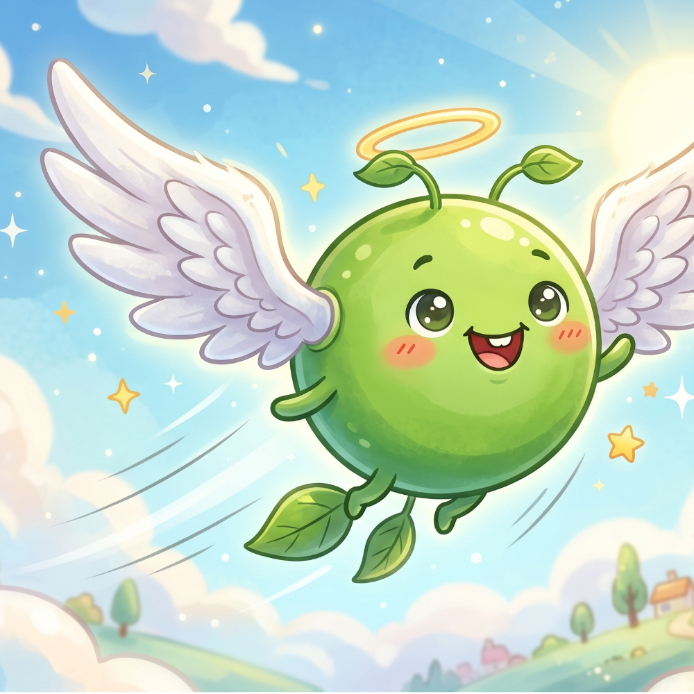AngelPea mascot